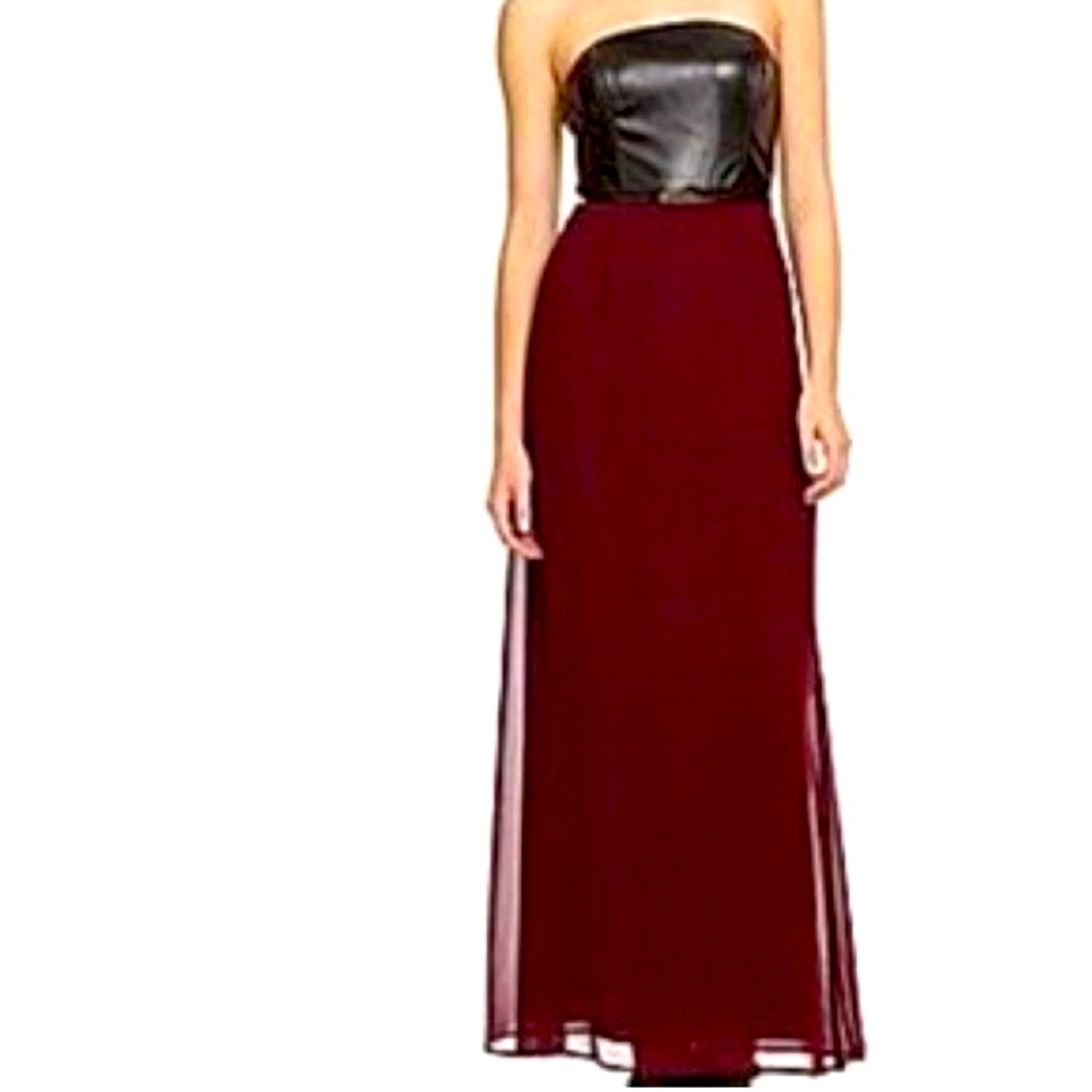 SALE - NWT Gianni Bini Strapless Beatrice Gown Faux Leather Bodice